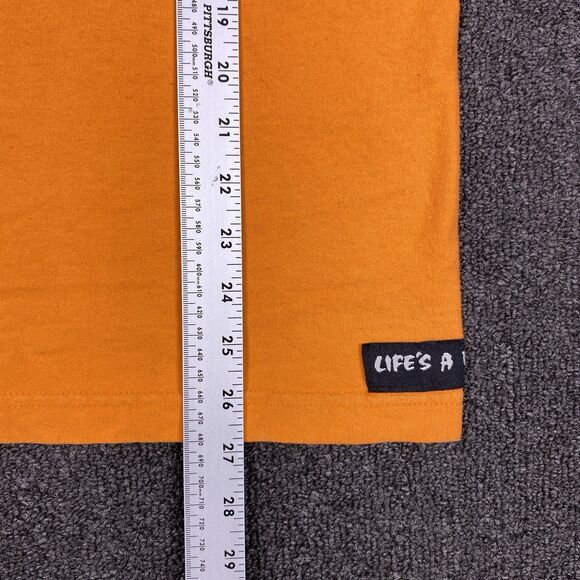 Life’s A Beach T Shirt Get With The Program Funny Print Orange Mens Size Medium - Picture 5 of 6
